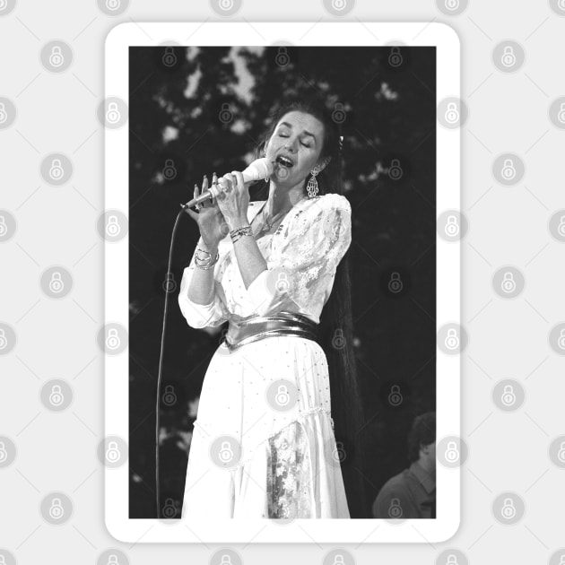 Crystal Gayle BW Photograph Sticker by Concert Photos